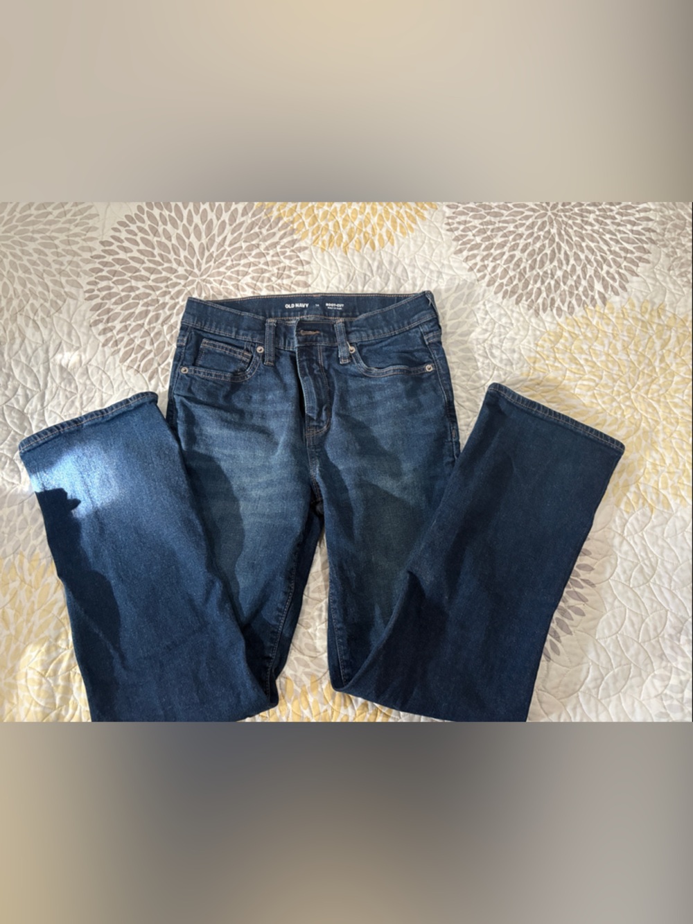Dark Wash Straight Leg Jeans